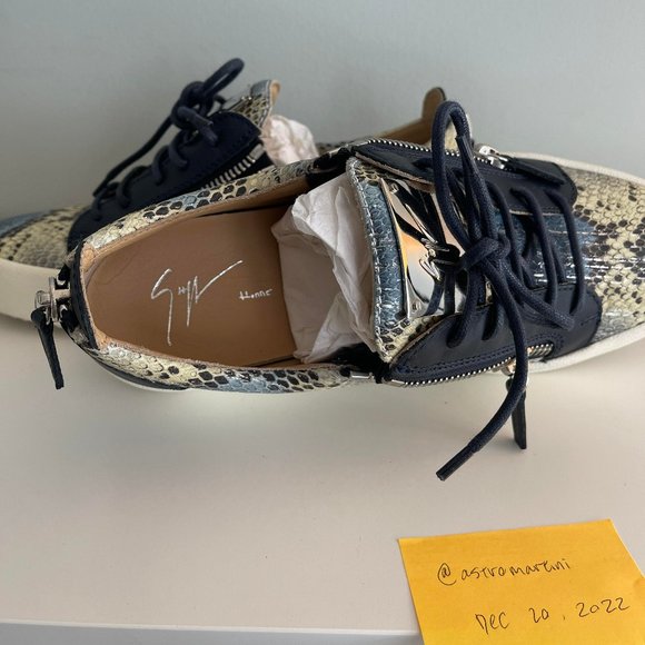 Giuseppe Zanotti Low Top Snake Skin Sneakers - Picture 4 of 9